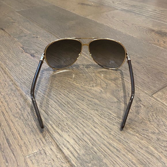 Dior Chicago 2 STR Aviator Sunglasses Gold/Brown - Picture 5 of 6